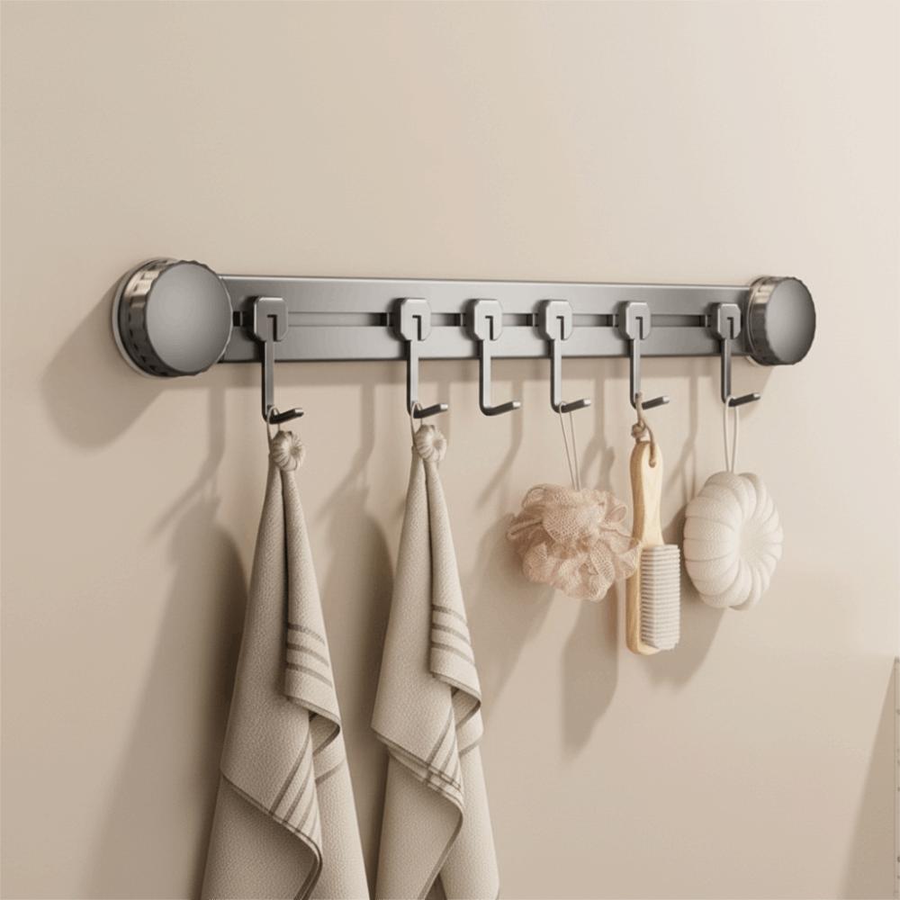 No Drilling Hanging Clothes Hooks Wall-Mounted Kitchen Storage Hooks  Bathroom