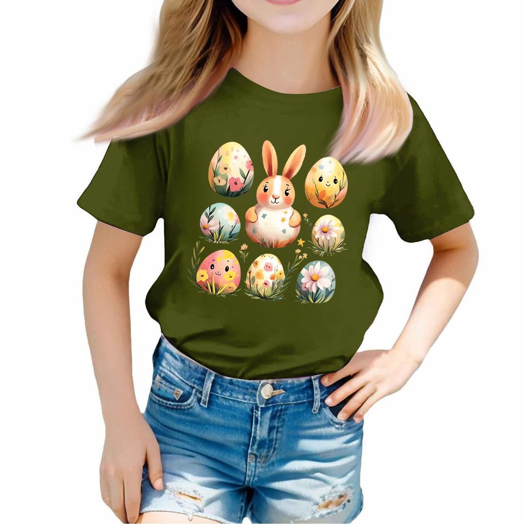 Kleinkind Mädchen Jungen T-Shirts Kinder Top Jungen und Mädchen Bedrucktes Kurzarm T-Shirt