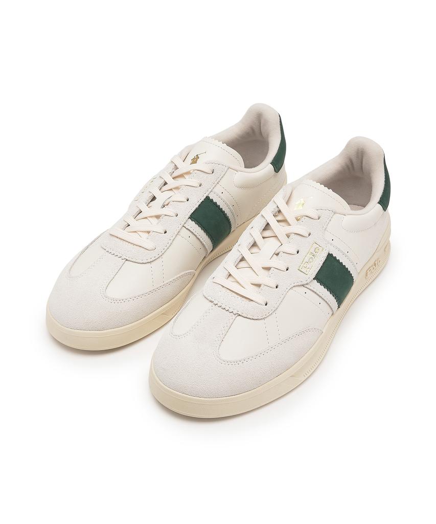 Polo Ralph Lauren Heritage Aera Leather Suede Sneakers - White