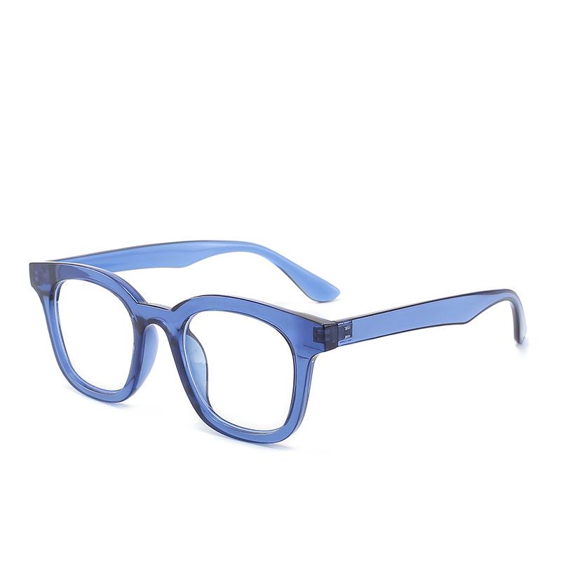 Stylish Unisex Anti-Blue Light Square Glasses Frame 21011 with Optional Prescription Lenses