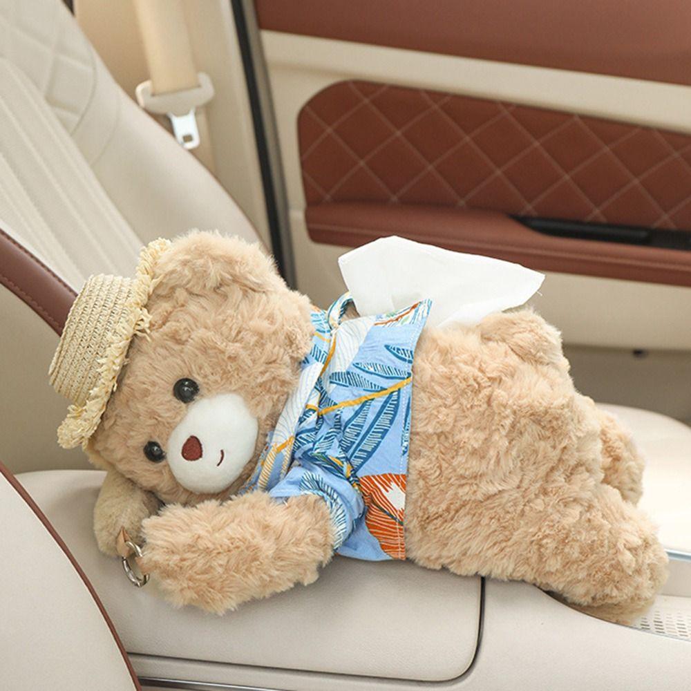 Creative Car Tissue Hanger Doll Cartoon Plush Tissue Box Dispenser  Living Room