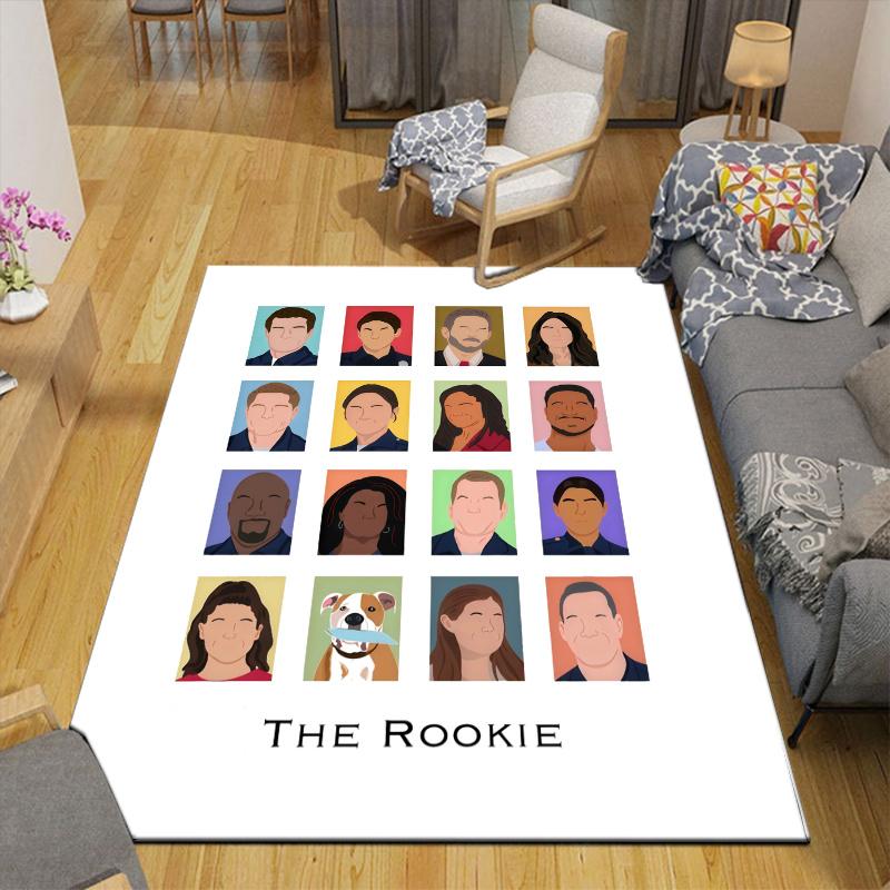 The Rookie Home Sofa Decoration for Living Room & Bedroom, Non‑Slip Play Flannel Floor Mat for Game Room