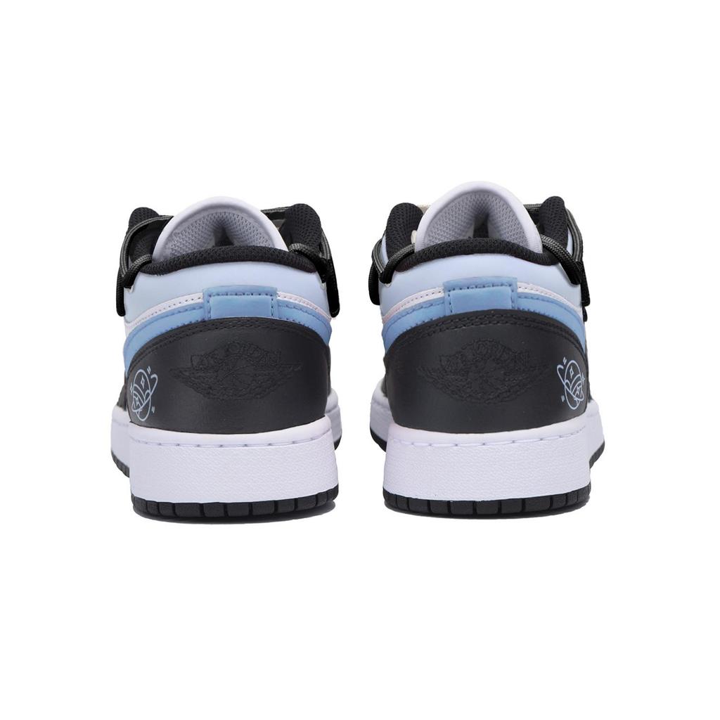 Jordan Air Jordan 1 Abrasion Resistant Low Top Vintage Basketball Shoes Men's Black Blue 553558-131(Team85-)