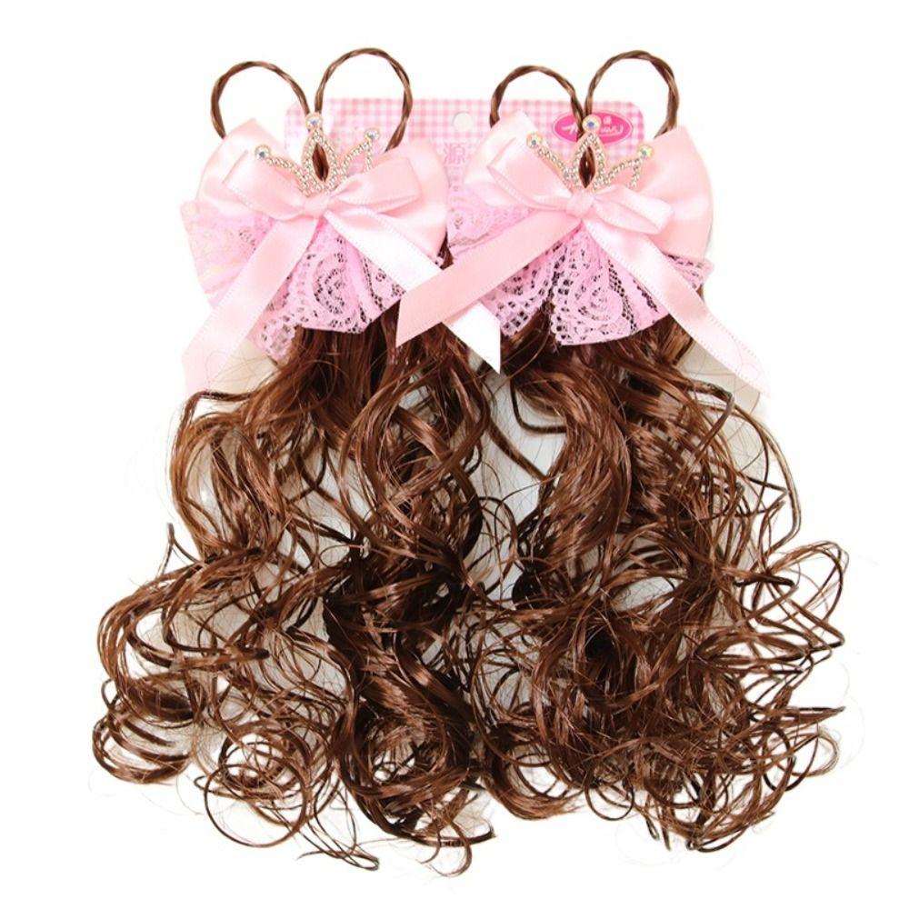 2Pcs Headwear Kids Hairpin Wig Cute Girl Curly Hair Princess Children Hair Clip  Baby