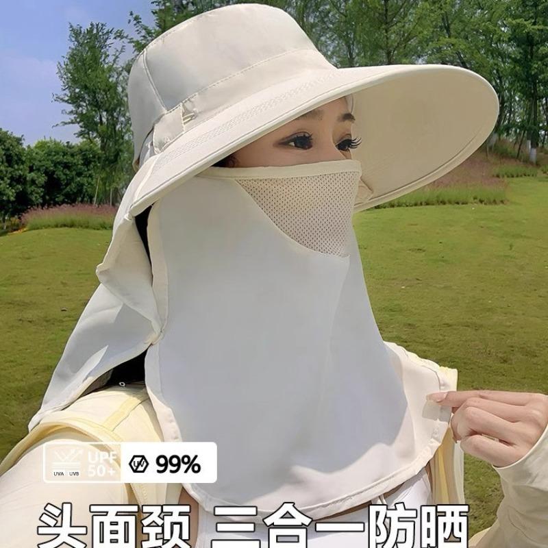 Sunscreen hat, women's full-cover neck protection, anti-purple line sunscreen hat, summer new foldable high-quality sun hat