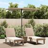 Rectangular Garden Umbrella with Aluminum Pole 2 x 1.5 m Taupe