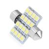 1Pc 31mm 3528 16SMD Car LED Dome Festoon Double-Tip Roof License Plate Light