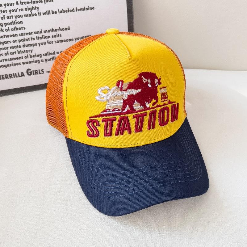 American Retro Baseball Cap Mesh Breathable UPF50+ Unisex Hip Hop Streetwear Adjustable Vintage Sun Hat
