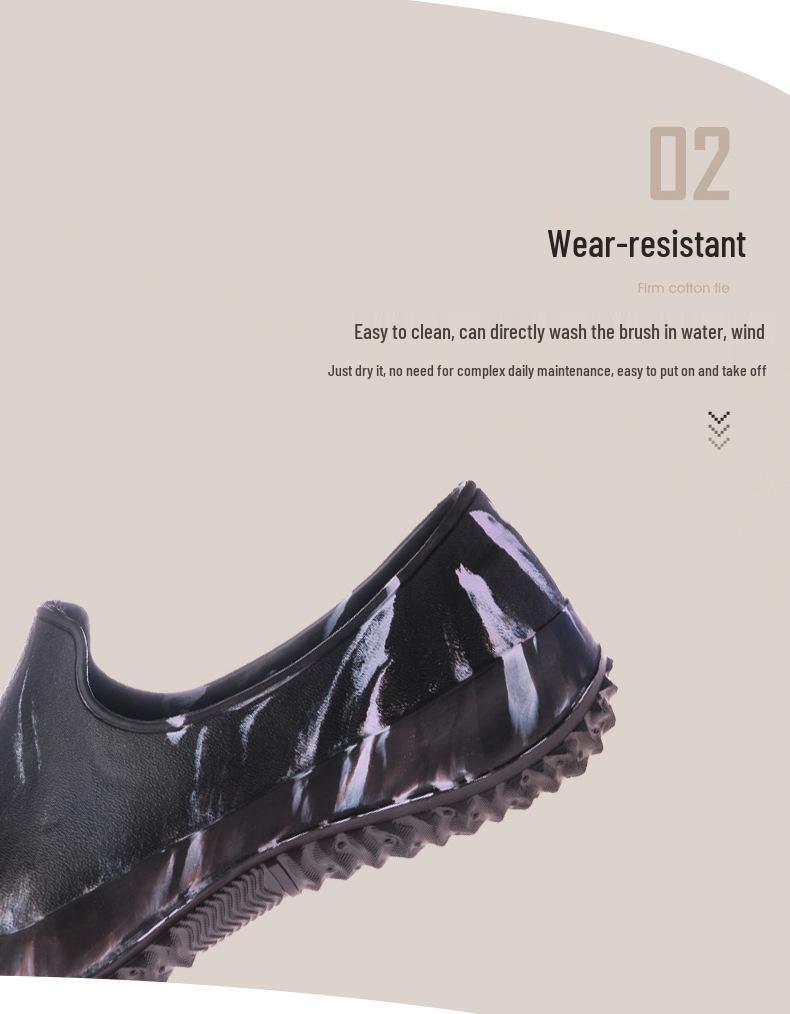 Men's Large Waterproof Non-Slip Rubber Shoes for Kitchen, Work & Rain