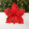 Unique Artificial Christmas Flowers Shiny Xmas Tree Accessories  Home Decor