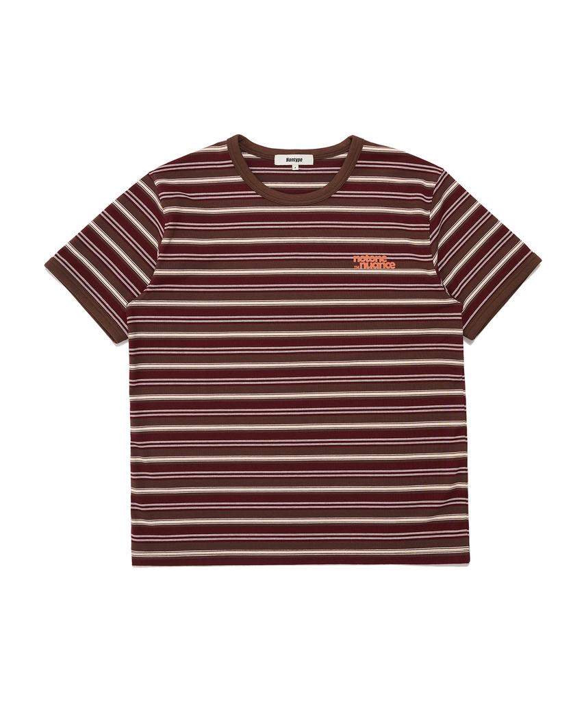 Nontai Multi Stripe Ringer Tee (Wine)