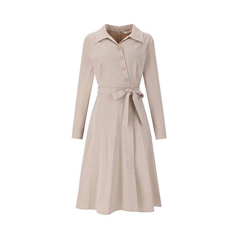 VISITINNEWYORK Open Collar Wrap Shirt Dress (Vz3Op13)