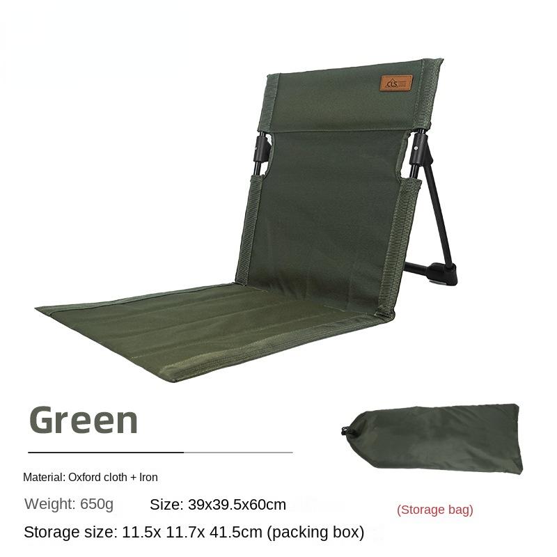 Back Cushion Chair Portable Outdoor Folding Chair Camping Back Cushion Chair Tent Leisure Chair Balcony Park Lawn Picnic Chair
