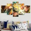5 Pieces Canvas Wall Arts Poster Painting Anime Demon Slayer Wallpaper Modular Picture Print Home Decor For Living Room Artwork
