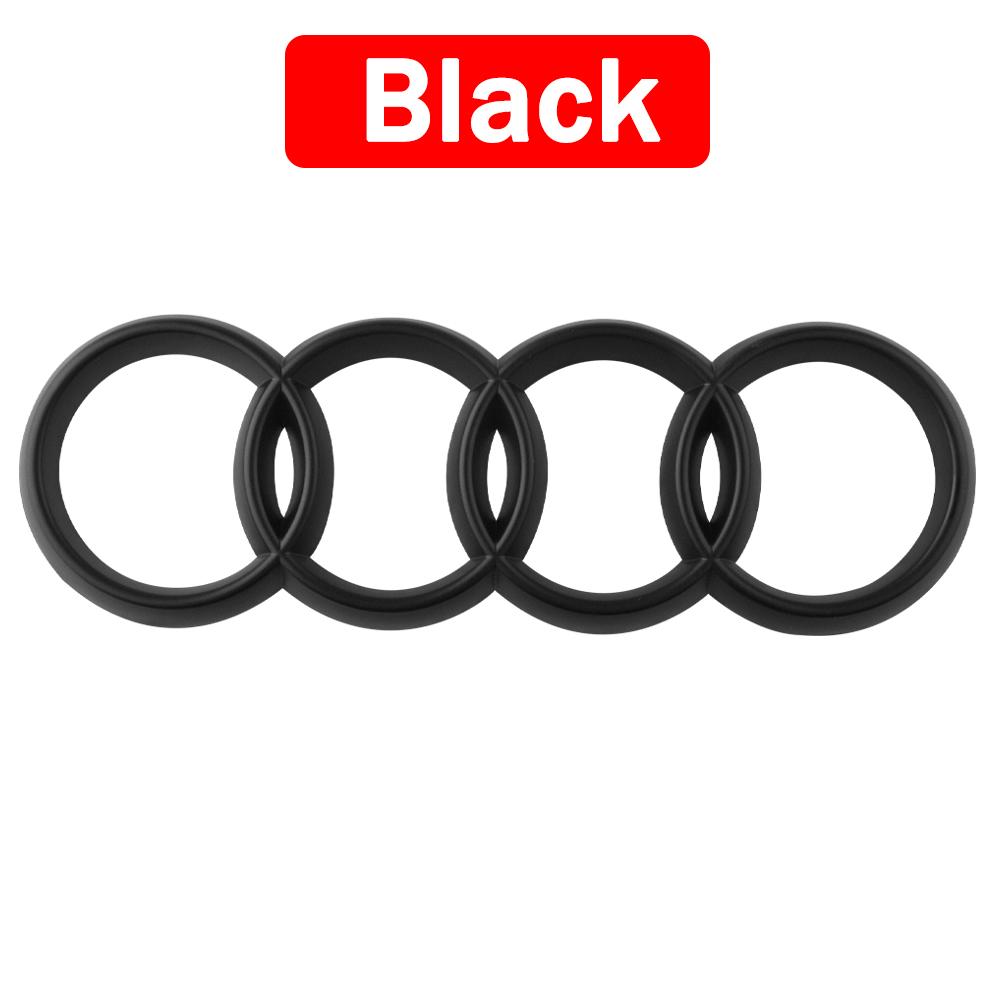 3D ABS 4Ring Logo Car Hood Front Grille Rear Trunk Badge Accessories For Audi A1 A2 A3 A4 A5 A6 A7 A8 S Qyttro Sline RS Q2 Q3 TT