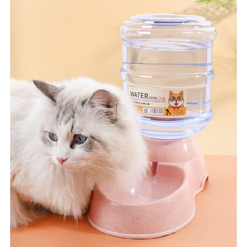 Large Capacity Pet Automatic Water Feeder 3.8l Plastic Pet Food Dispenser