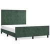 VidaXL Bed Frame with Headboard Dark Green 140x200 Cm Velvet3125760
