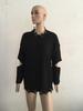 2025 Autumn European-American Mid-Length Ripped Plus Size Knit Sweater