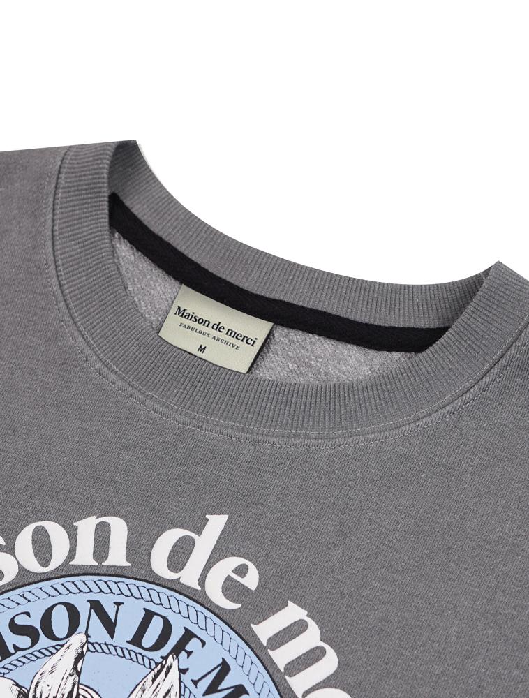 LA MAISON STUDIO Women'S Le Lis Pigment Smoky Crop Sweatshirt Light Grey (Fcf1Ts207W)