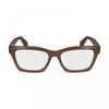 Salvatore Ferragamo Eyeglasses Square Full Rim  Transparent Brown Frame And Clear Demo Lens Lens Sf2986232 Beige