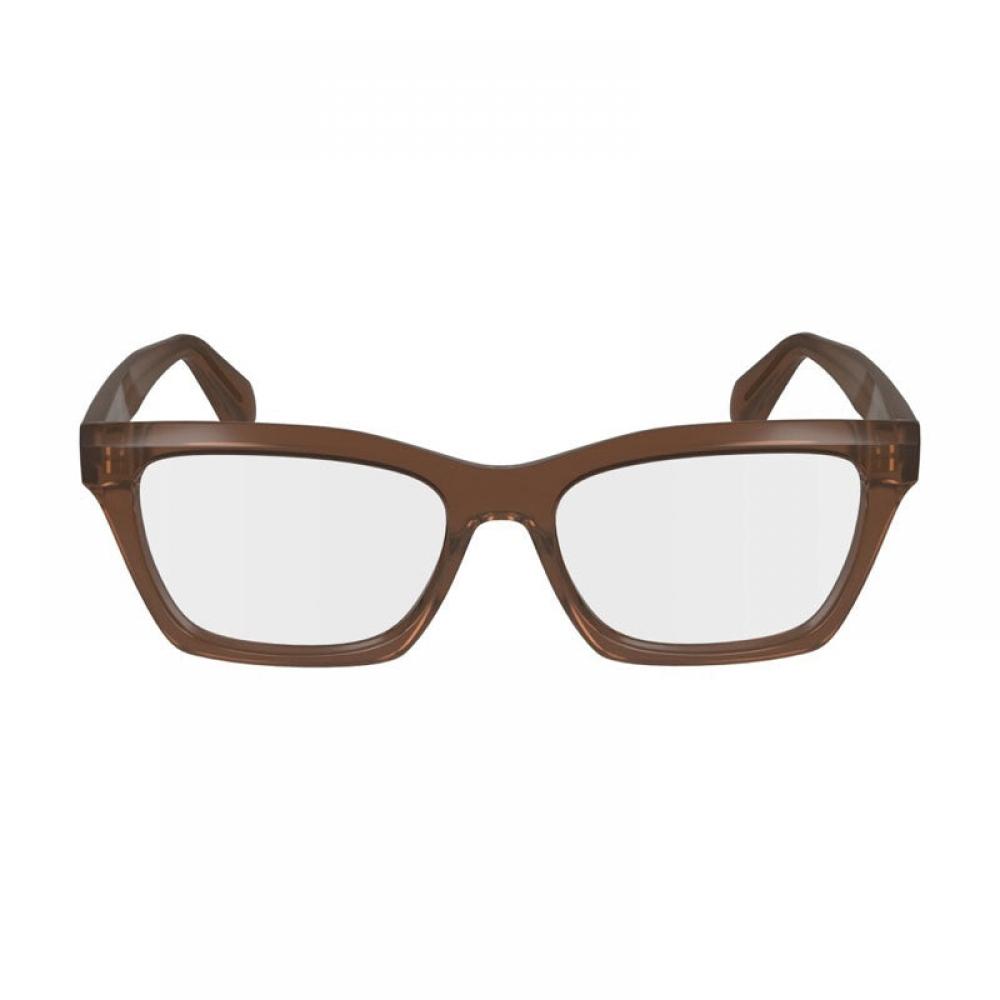 Salvatore Ferragamo Eyeglasses Square Full Rim  Transparent Brown Frame And Clear Demo Lens Lens Sf2986232 Beige