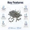 50-100pcs M3Carbon Steel with Zinc Plating Phillips Pan Head Machine Screw Length 10mm 14mm