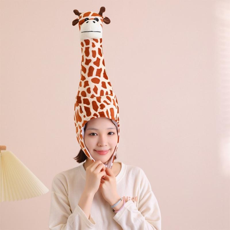 Verjaardagsfeest Viering Giraffenkostuum Hoed Cartoon Hoofddeksel Rollenspel Verkleed Hoed