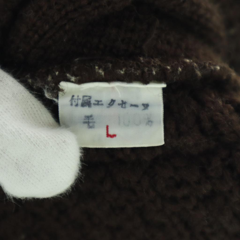 TOKYO CROSS Two-tone color Long sleeve knit cardigan L Brown Men's Used