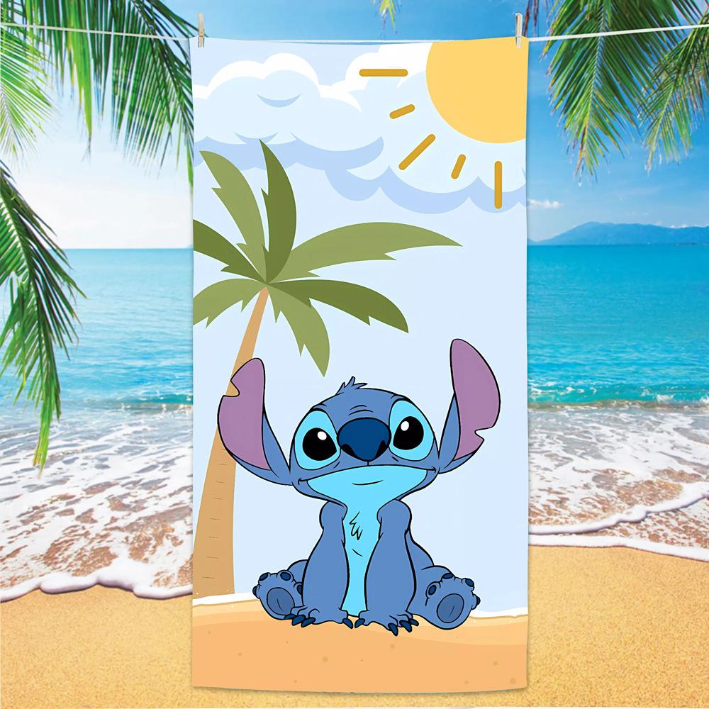 New Printed Beach Towel Stitch Kulomie Beach Towel Children'S Cartoon Towel Cloth