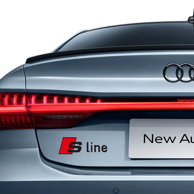 For Audi Sline quattro RS A4 B5 B6 A3 A5 A6 C6 C5 A1 A7 A8 Q2 Q3 Car Body Window Trunk Decoration Stickers Auto Accessories