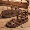 Top Quality Leather Gladiator Sandals for Men Roman Style Handmade Designer Shoes Soft Comfort Outdoor Beach Sandals Mocassins