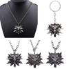 Retro Classic Fashion Pendant Witcher 3 Metal Wolf for Head Men's Animal Necklace Jewelry European American Games Jewelr