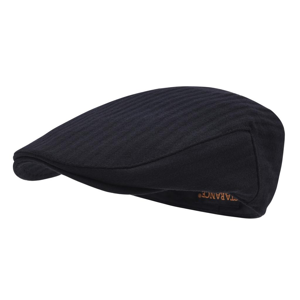 STARANCE Men's Herringbone Flat Ivy Newsboy Hat Wool Blend Gatsby Cabbie Cap