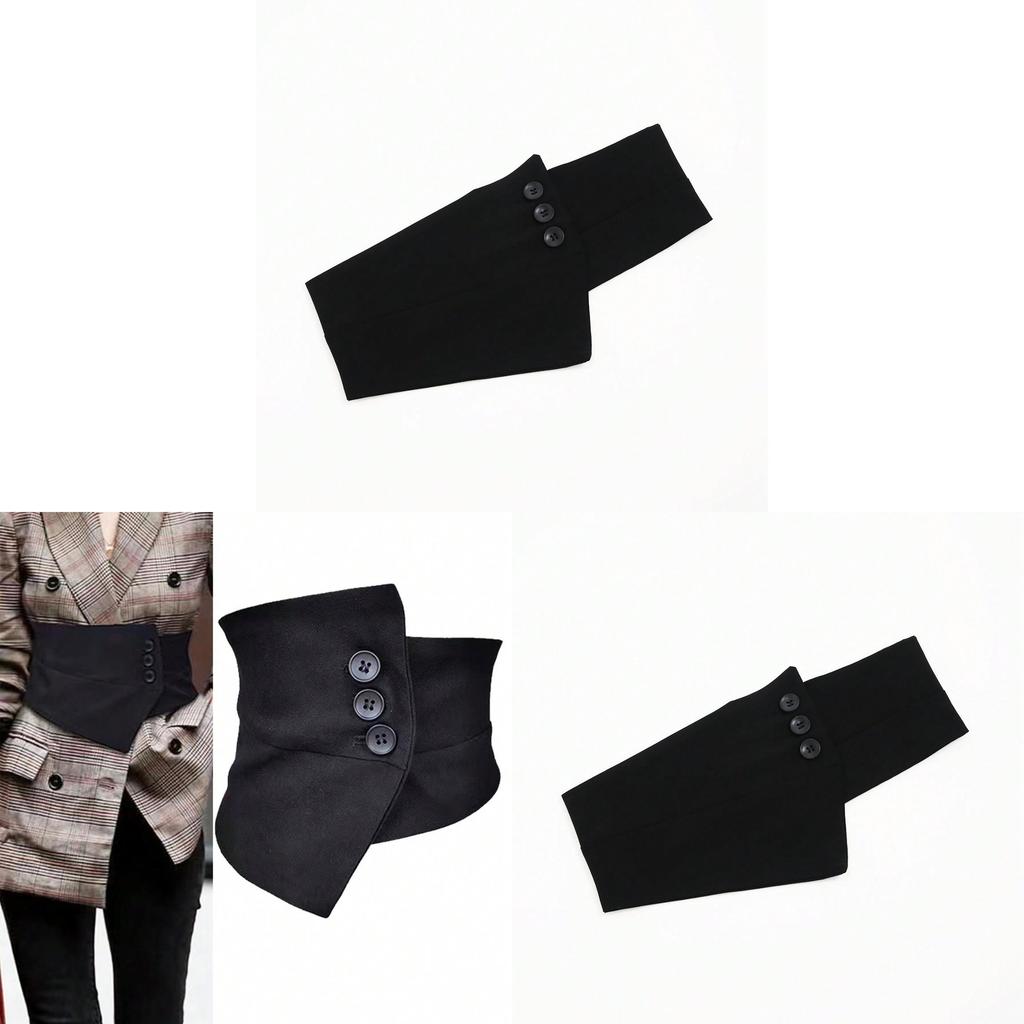 Summer Waist Belt With Irregular Pattern And Button Buckle For Women