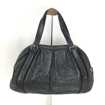 Ostrich Leather Handbag Black(USED)