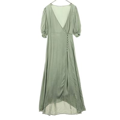 Beauty Products FRAY I.D Short Sleeve Satin Asymmetric Hem Long Dress Women Used