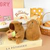 Cartoon Pfannkuchen, Kapibara Plüschpuppen, Burrito, Feinschmecker, Capybara Puppen, Taschen, Anhänger, Kindergeschenkpuppen