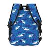 Cute Cartoon Sharks Travel Backpacks for Women Men Boys Girls Student Bookbag Durable Casual Daypack Lightweight Laptop Backpack