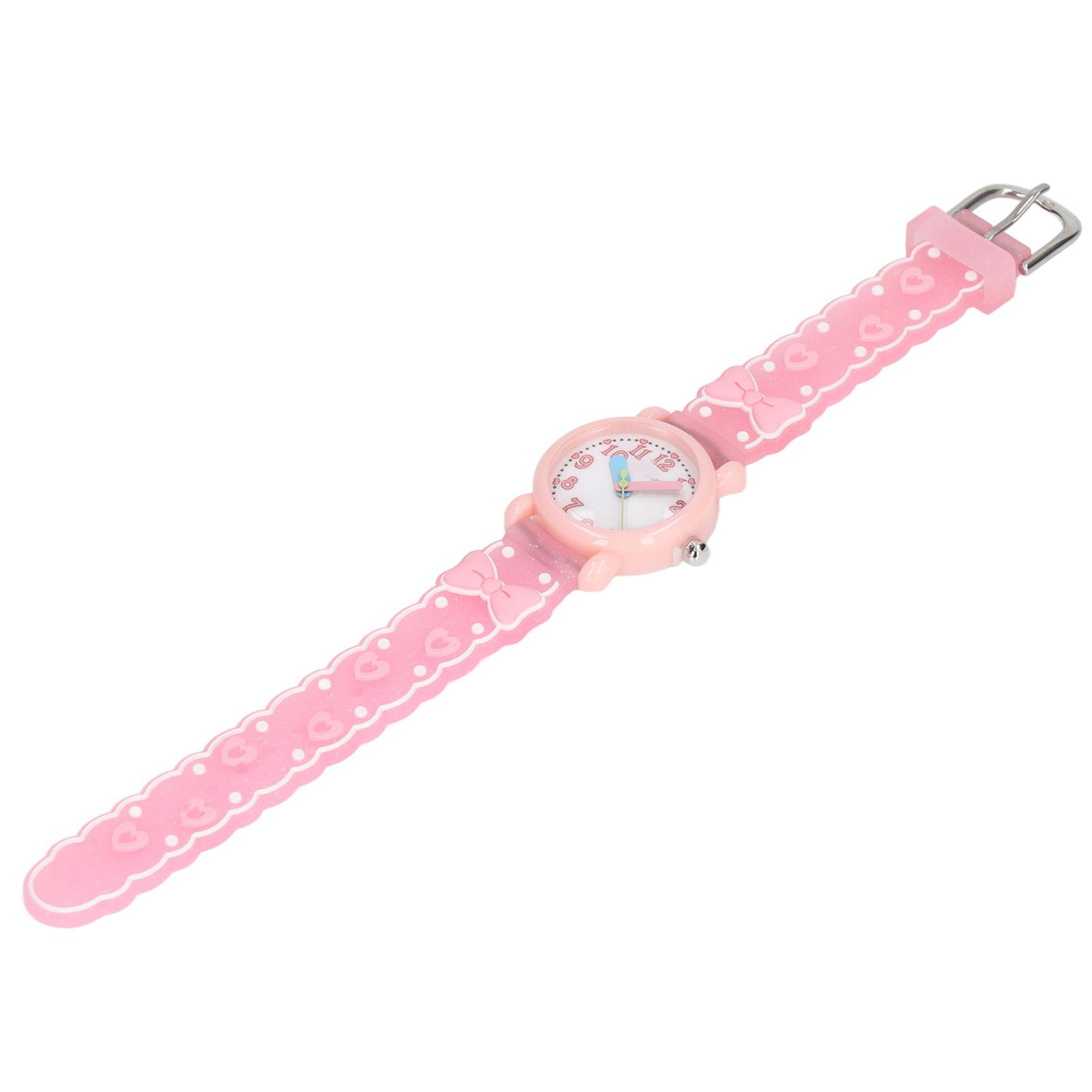 

Girls 3D Watch Toys Clr Scale Cute Bow Decoration 3D Cartoon Waterproof Watches for 3 to 10 Yrs Old Home School