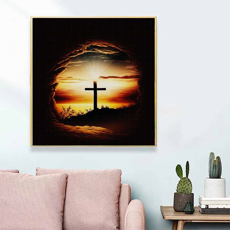 New Arrival 5D DIY Full Circle Diamond Painting "Cross" Embroidery Cross Stitch Home Decor Gift
