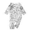 DIY Hand Painted Colorable-Parent-child Outfit - Print Round Neck Parent-child Long Sleeve Long Pants Home Clothes Suit Spring