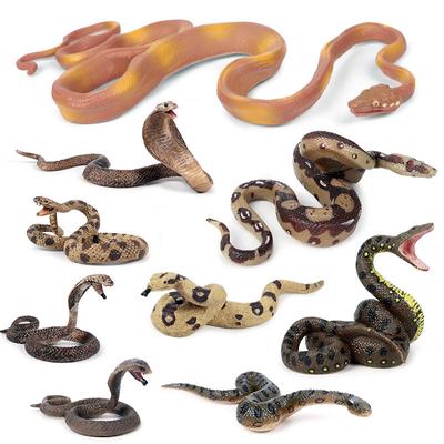 Lifelike Fake Snakes Plaything Prank Rubber Snake Props Scare Birds Cobra Snake, Boa Constrictor, Coral Snake, Rattlesnake Halloween