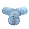 Foldable Cat Tube Interactive Tunnel Toy Scratch-Resistant Cat Tunnel Training Pet Supplies Portable Pet Tunnel with Peek Holes