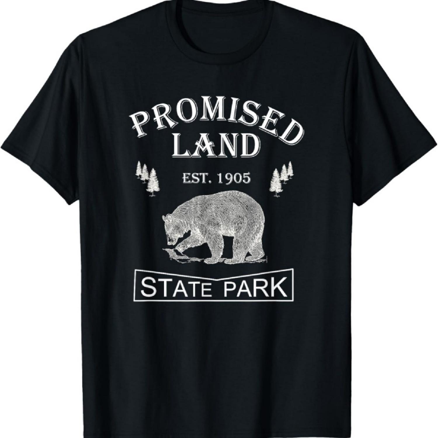 

Bear Promised Land State Park Camping Wildlife Outdoors T-Shirt XXXXXL чёрный