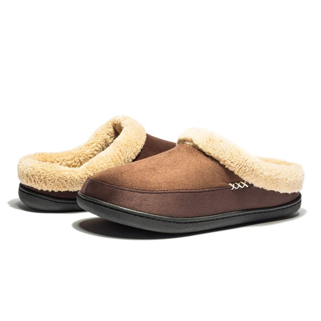 Ranberone Winter Large Fluffy Clogs with Fur Cold and Design for Indoor and Outdoor Wear 28 0 Men's Slippers, Warm, Non-Slip, Lightweight, Sizes,