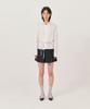 Grass Plan Mini Pleats Skirt_Navy