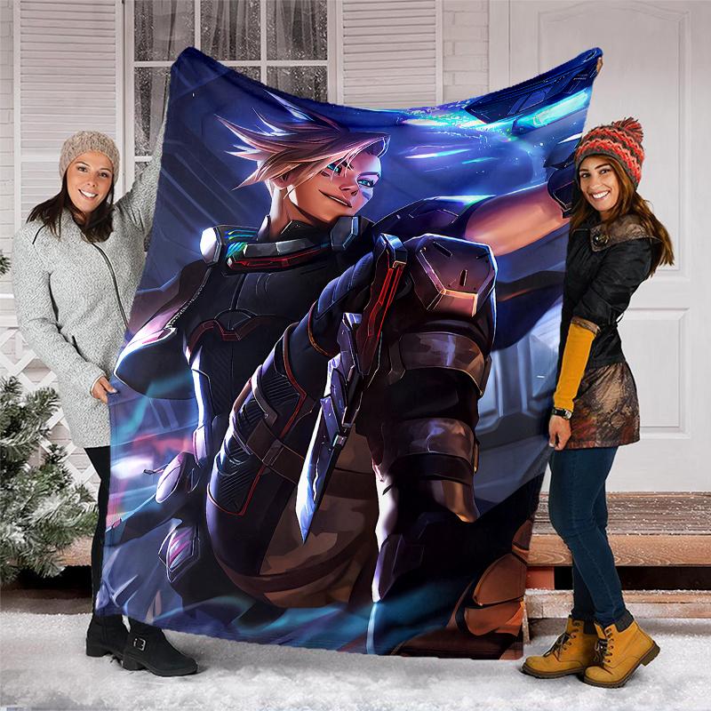 League of Legends Theme Printed Blanket - Perfect for Couch, Bed, Travel & Outdoor Use | Machine Washable, Cozy & Durable.