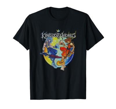 Disney Kingdom Hearts Sora Riku Dual Threat Big Chest Poster T-Shirt