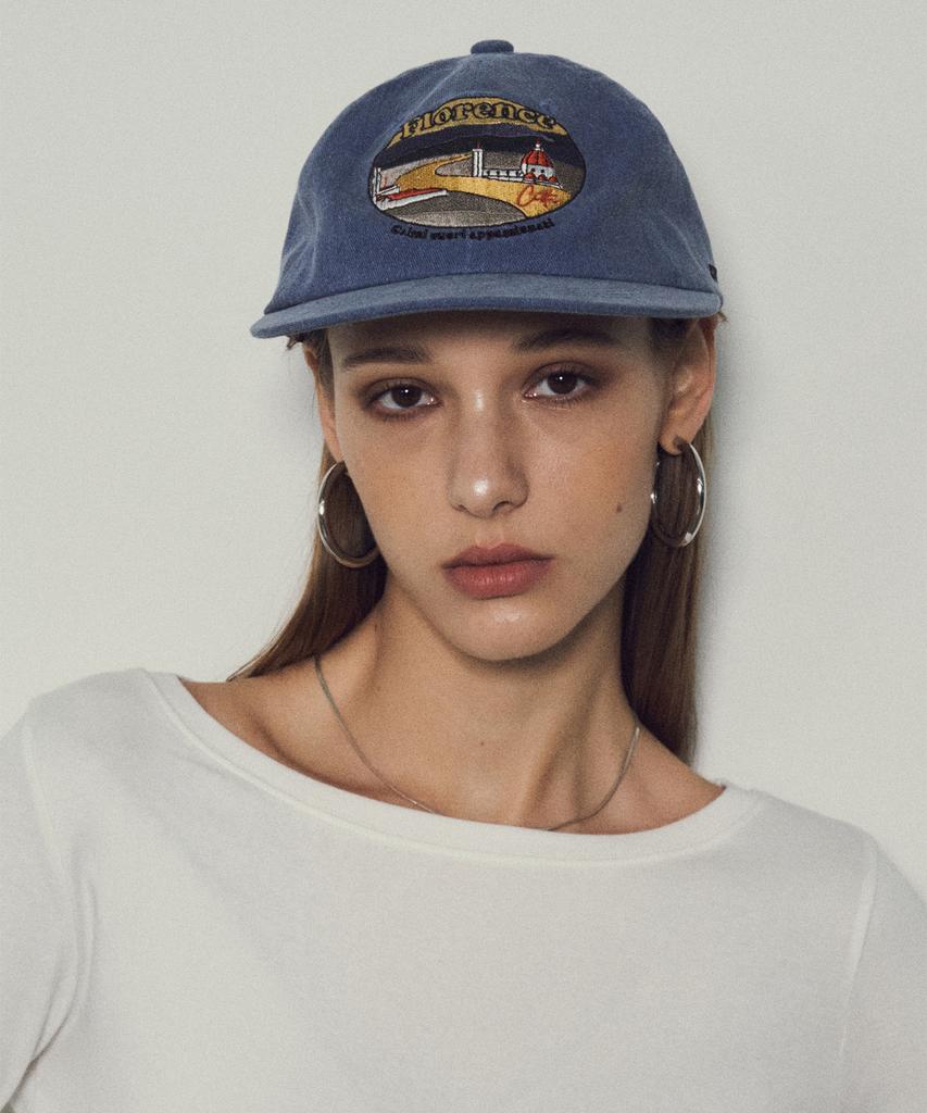 CITTA Florence Cita Embroidered Vintage Cap_Cta918 (Navy)