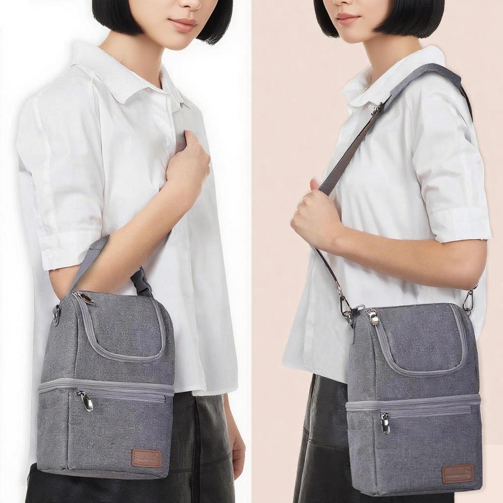 Momcozy Insulated Cooler Bag, Baby Bottle Bag, Baby Bottle Pouch, Breast Milk Cooling Pouch, Milk Case, Diaper Case, Stroller Compatible,